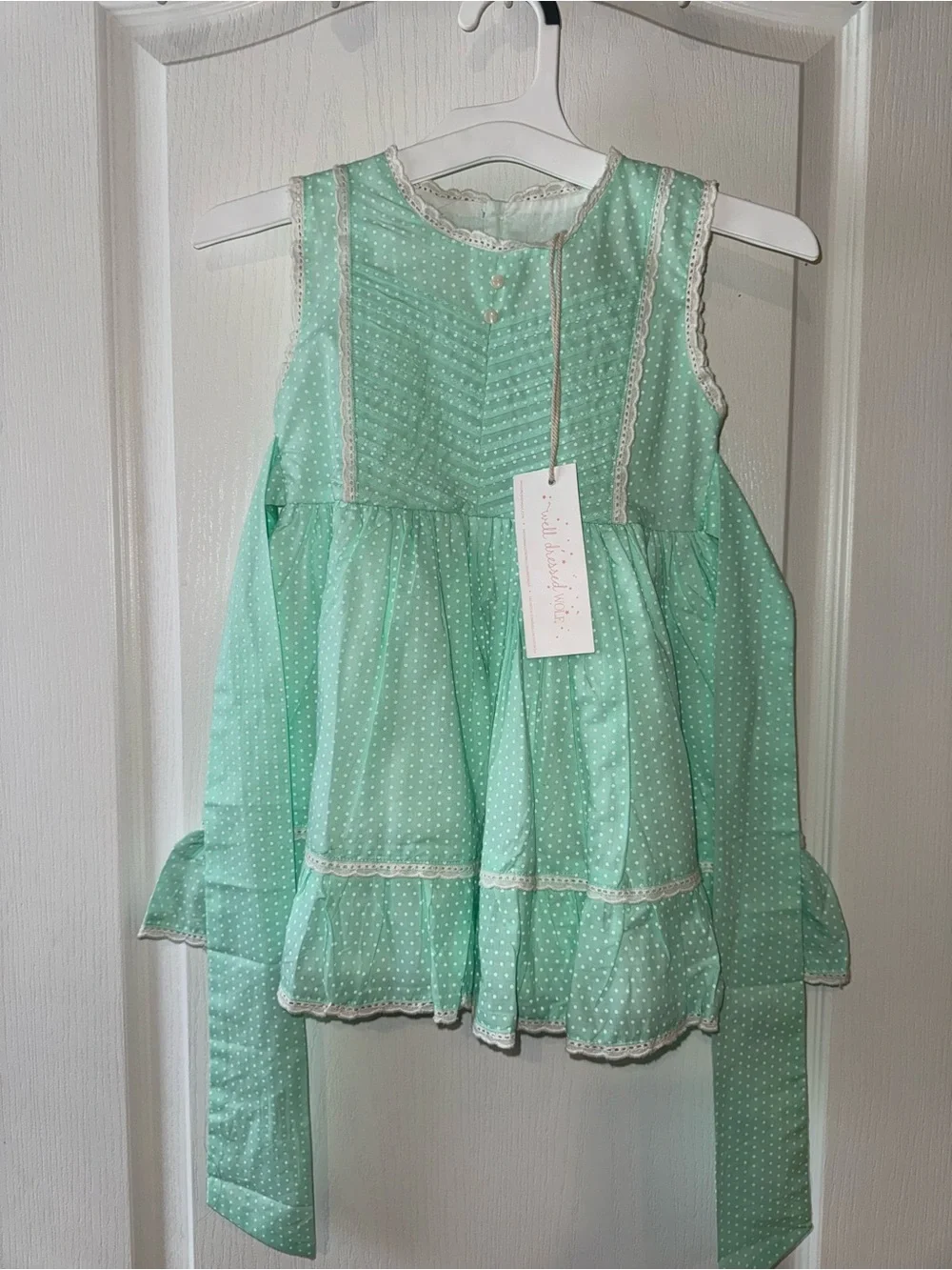 mint green polka dot dress Nellie Mini Dress Mint Polka Dot main image 0